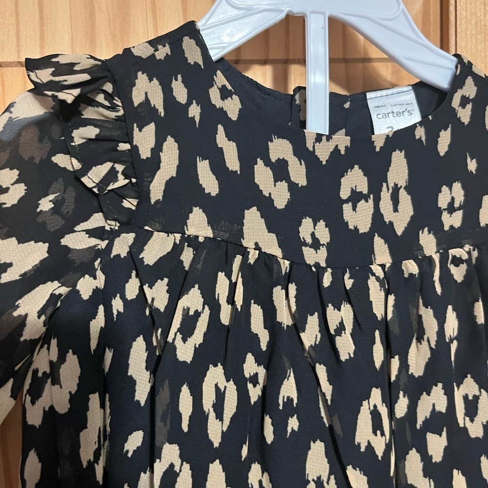 Carters 2pc leopard dress. - Picture 3 of 4
